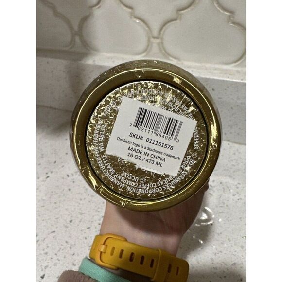 2024 Starbucks Wicked OZ Gold Tumbler & Charm 16oz 011161576 - Picture 3 of 3